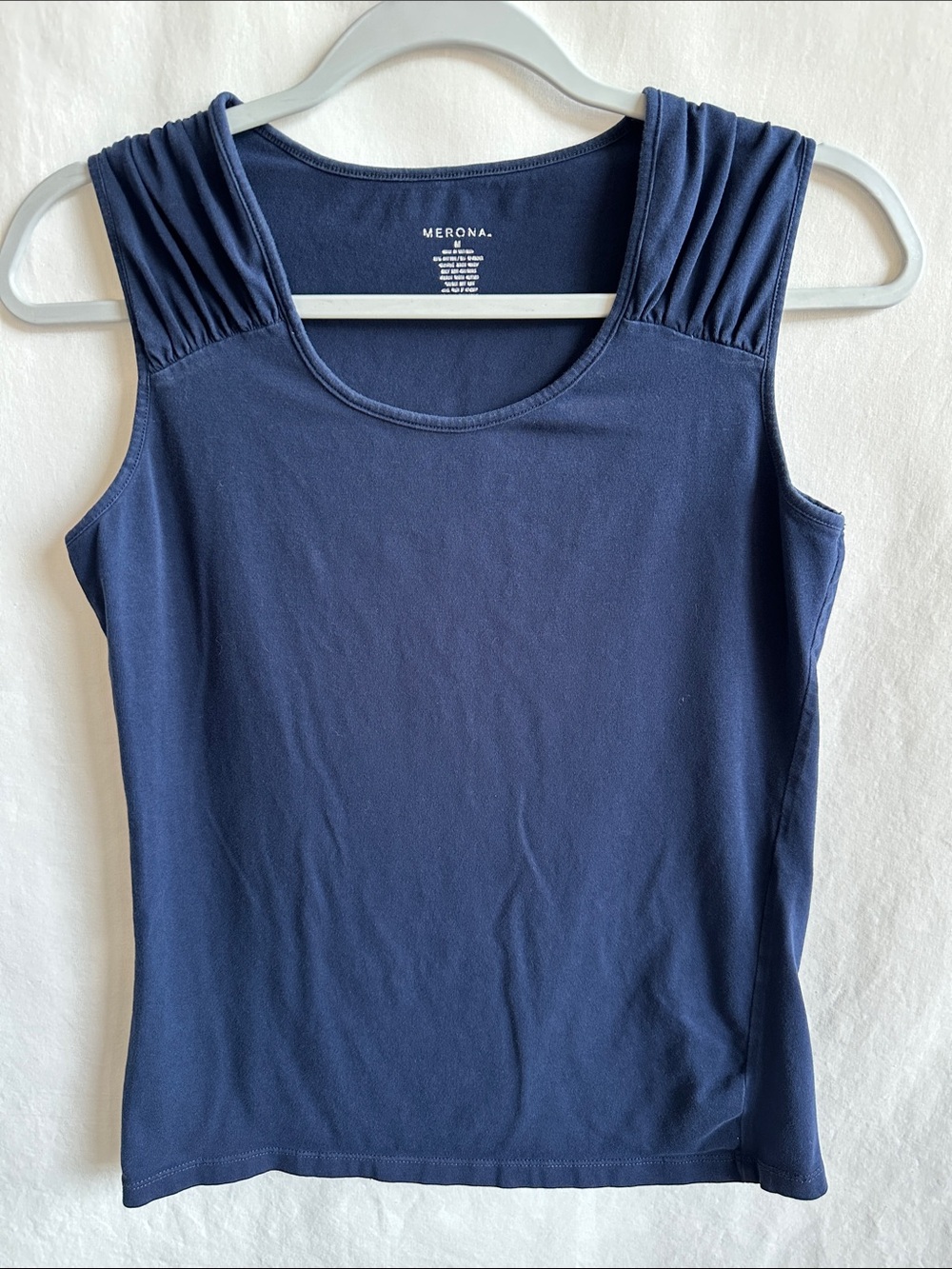 Merona dark navy blue scoop neck tank top, size M